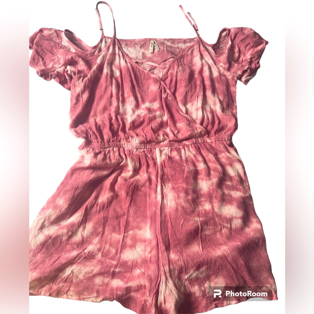 MUDD tie-dye off the shoulder romper size XL